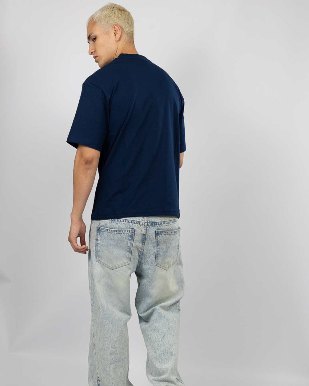 POLO OVERSIZE AZUL ACERO - 100% ALGODON JERSEY 20/1 REACTIVO