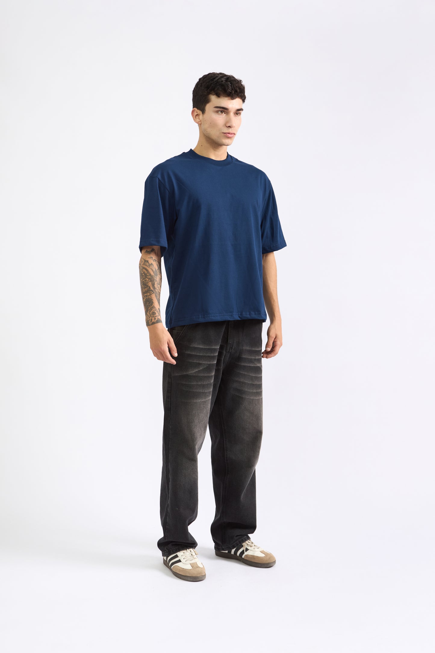 POLO BOXY FIT AZUL ACERO - 100% ALGODON JERSEY 20/1 REACTIVO