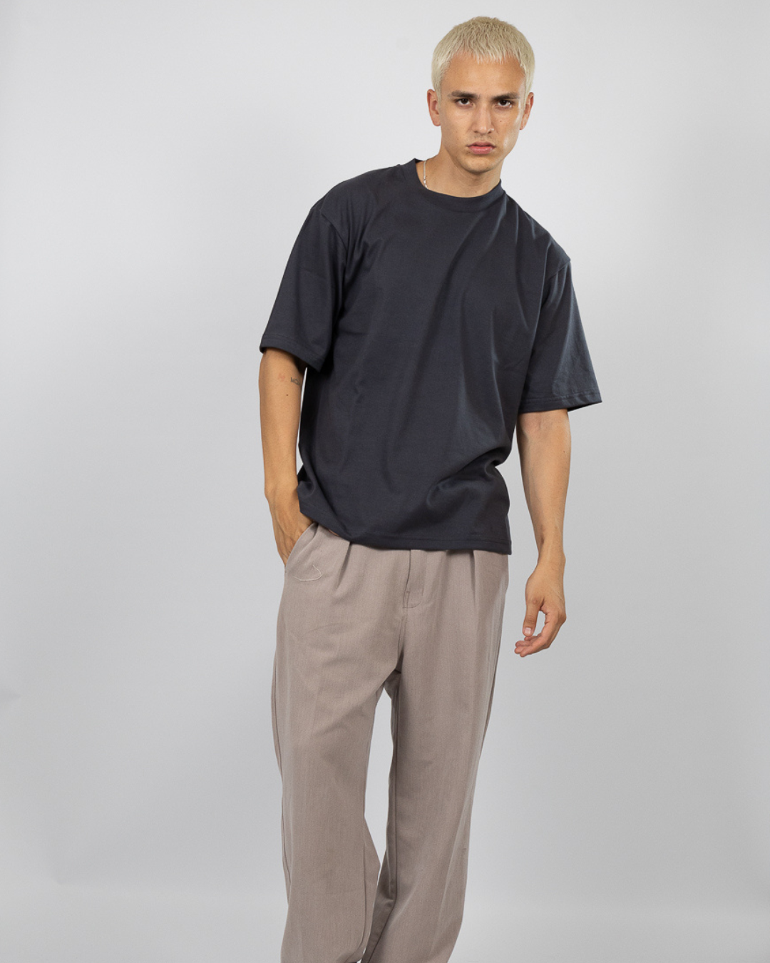 POLO OVERSIZE PLOMO - 100% ALGODON JERSEY 20/1 REACTIVO