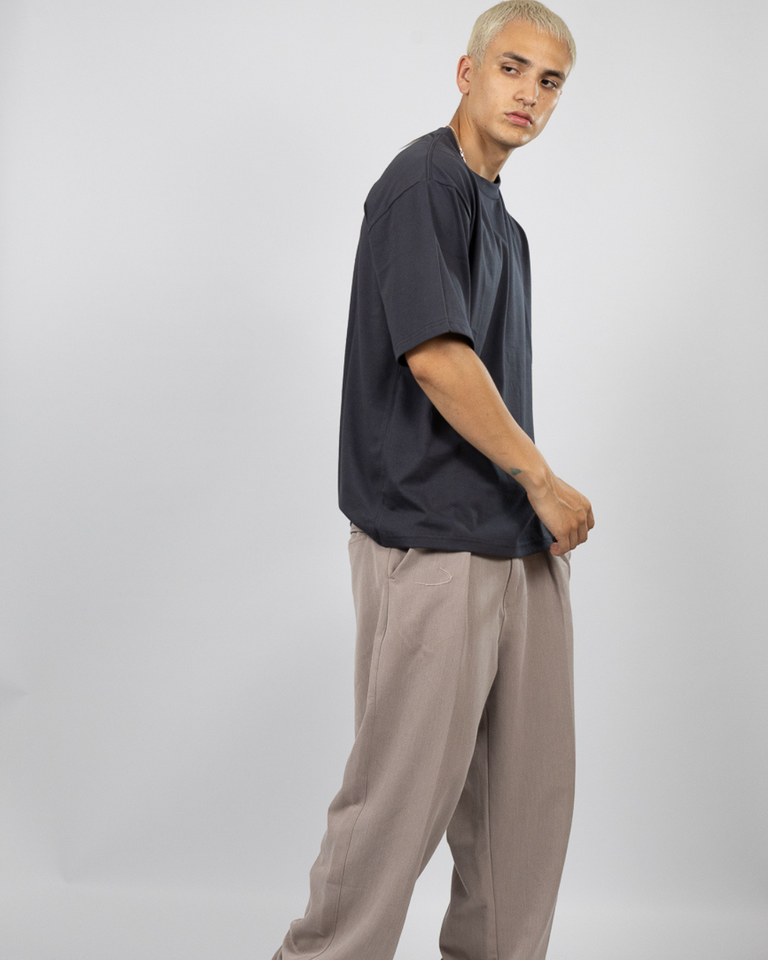POLO OVERSIZE PLOMO - 100% ALGODON JERSEY 20/1 REACTIVO