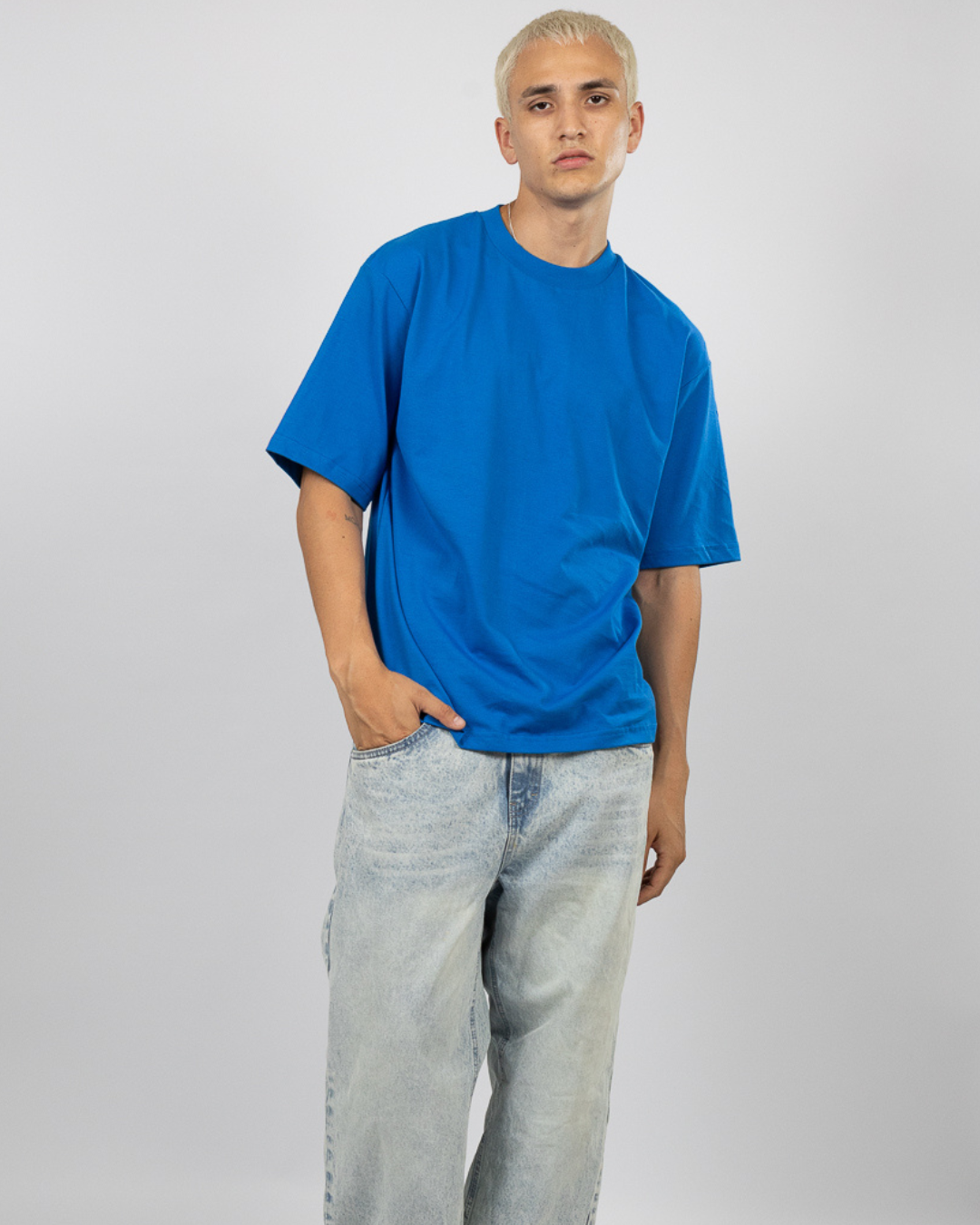 POLO OVERSIZE AZULINO - 100% ALGODON JERSEY 20/1 REACTIVO