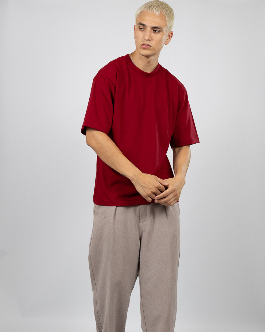 POLO OVERSIZE GUINDA - 100% ALGODON JERSEY 20/1 REACTIVO