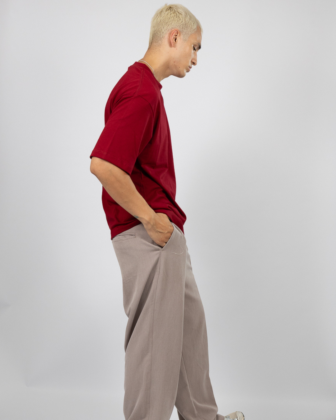 POLO OVERSIZE GUINDA - 100% ALGODON JERSEY 20/1 REACTIVO