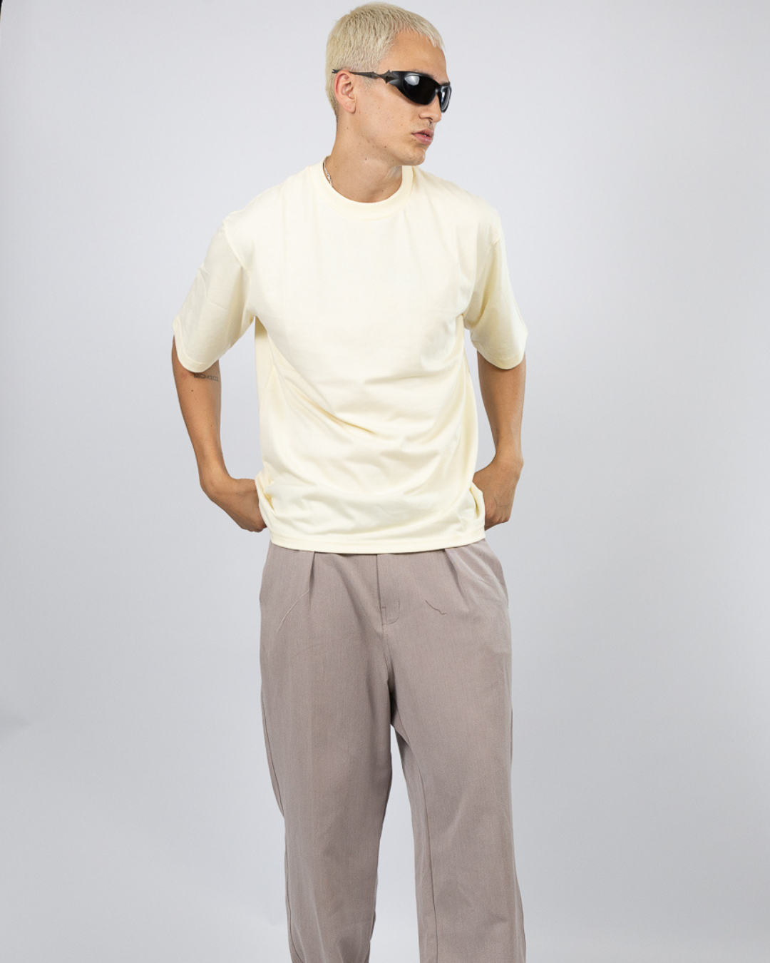 POLO OVERSIZE CREMA - 100% ALGODON JERSEY 20/1 REACTIVO