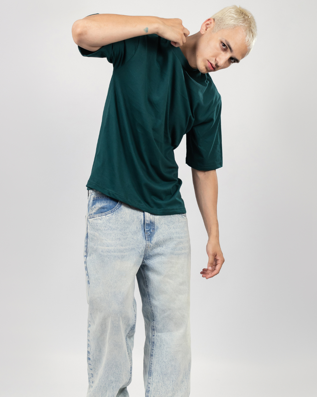 POLO OVERSIZE VERDE BOTELLA - 100% ALGODON JERSEY 20/1 REACTIVO