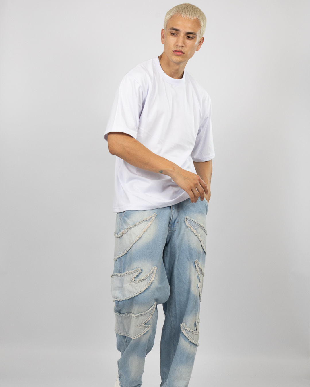 POLO OVERSIZE BLANCO - 100% ALGODON JERSEY 20/1 REACTIVO