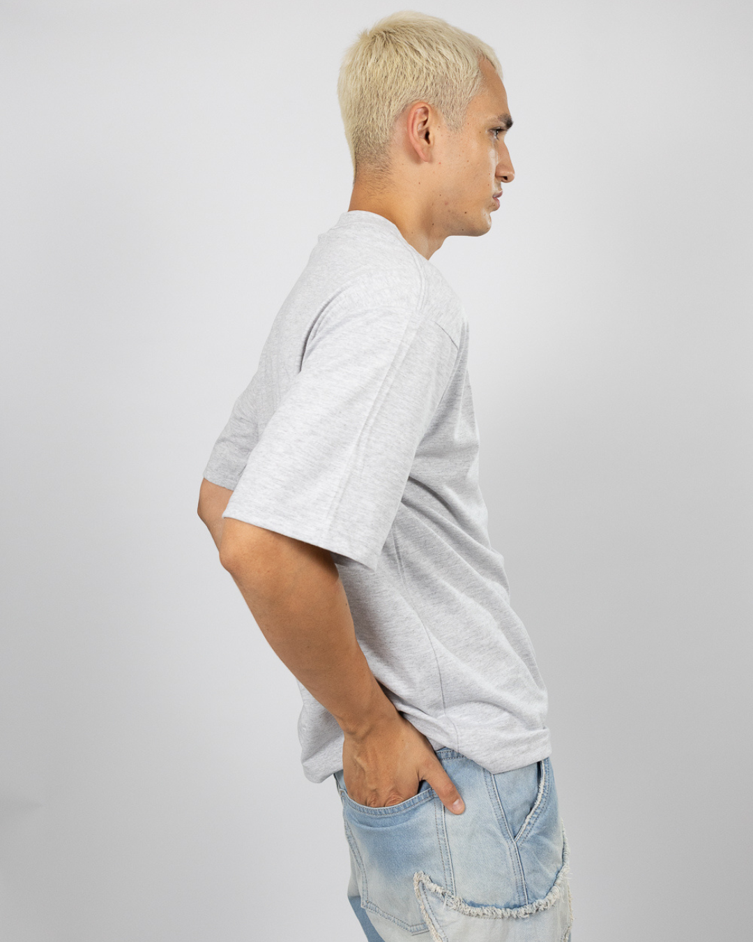 POLO OVERSIZE MELANGE - 100% ALGODON JERSEY 20/1 REACTIVO