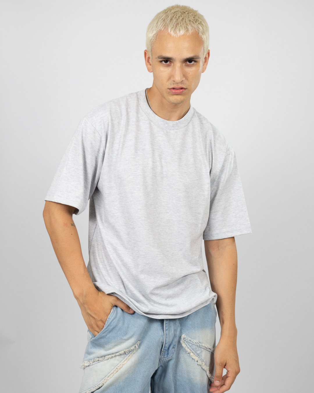 POLO OVERSIZE MELANGE - 100% ALGODON JERSEY 20/1 REACTIVO