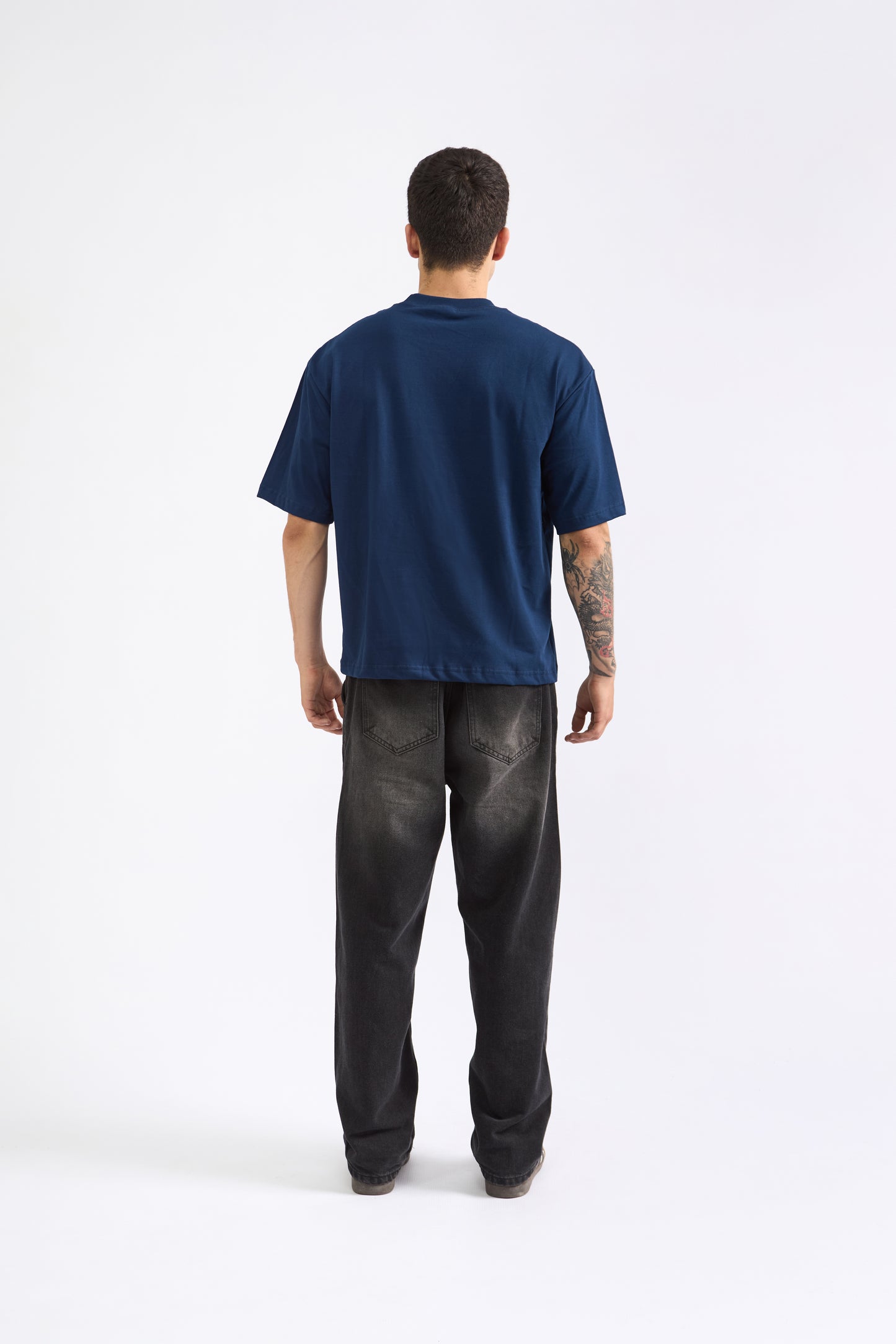 POLO BOXY FIT AZUL ACERO - 100% ALGODON JERSEY 20/1 REACTIVO