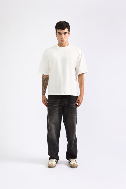 POLO BOXY FIT PERLA - 100% ALGODON JERSEY 20/1 REACTIVO