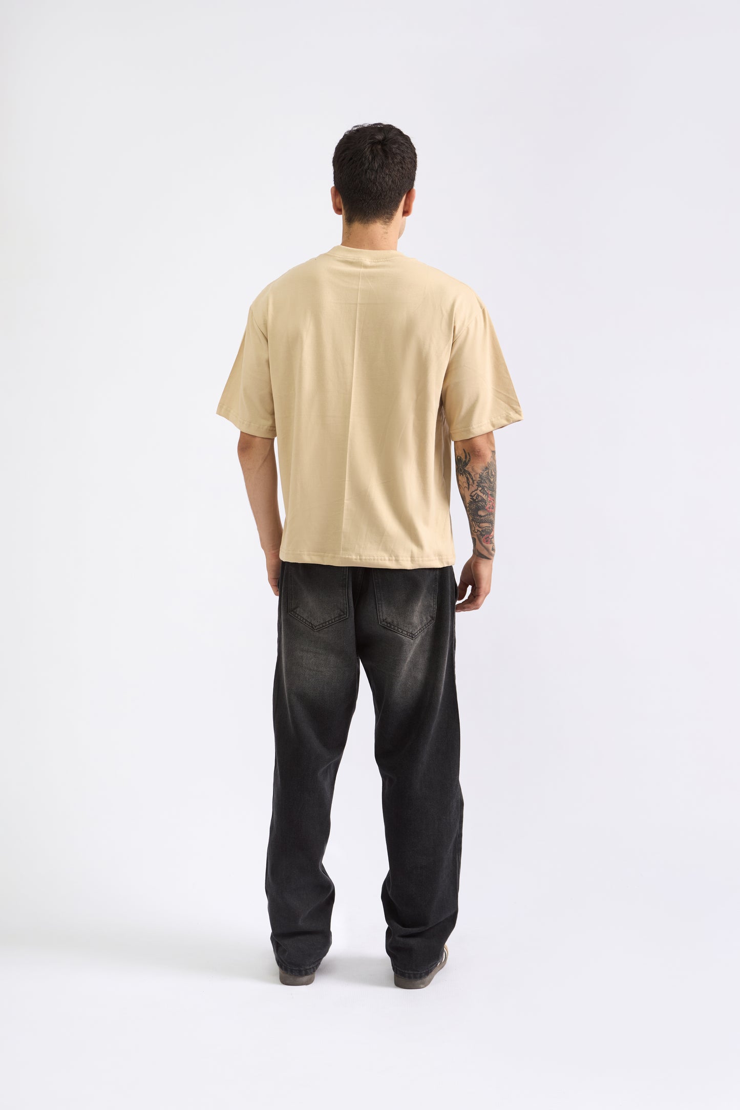 POLO BOXY FIT BEIGE - 100% ALGODON JERSEY 20/1 REACTIVO