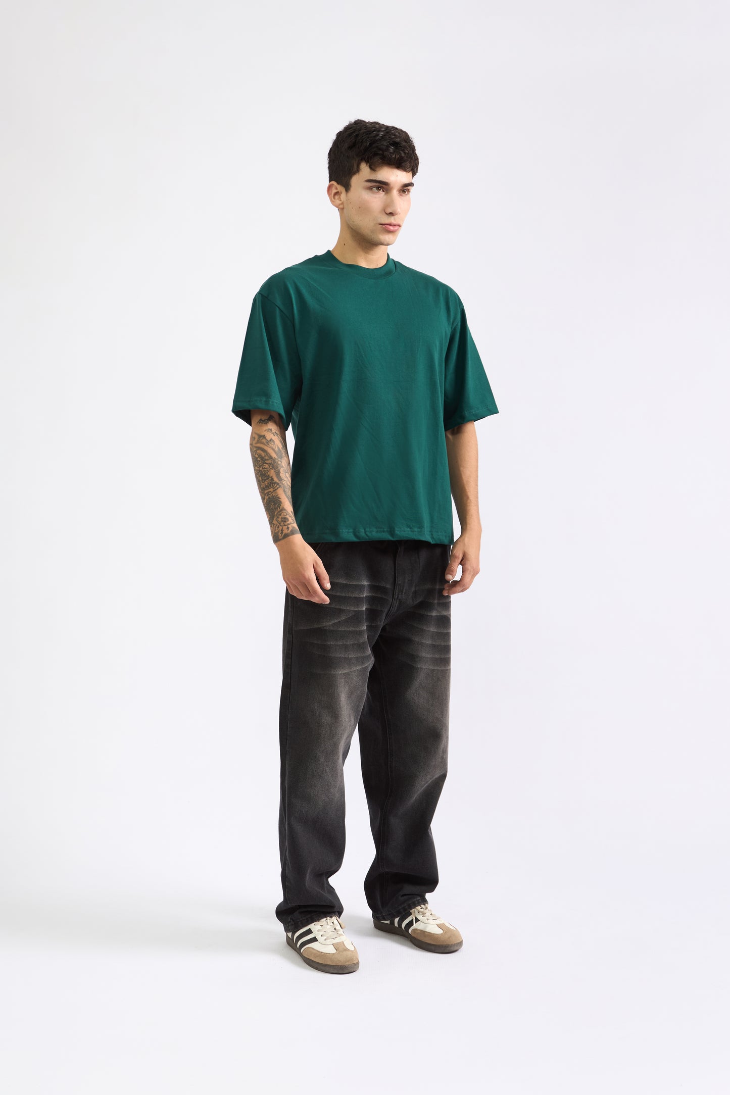 POLO BOXY FIT VERDE BOTELLA - 100% ALGODON JERSEY 20/1 REACTIVO
