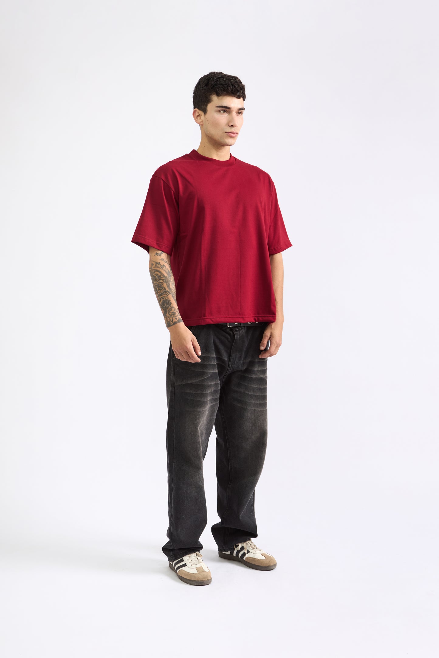 POLO BOXY FIT GUINDA - 100% ALGODON JERSEY 20/1 REACTIVO