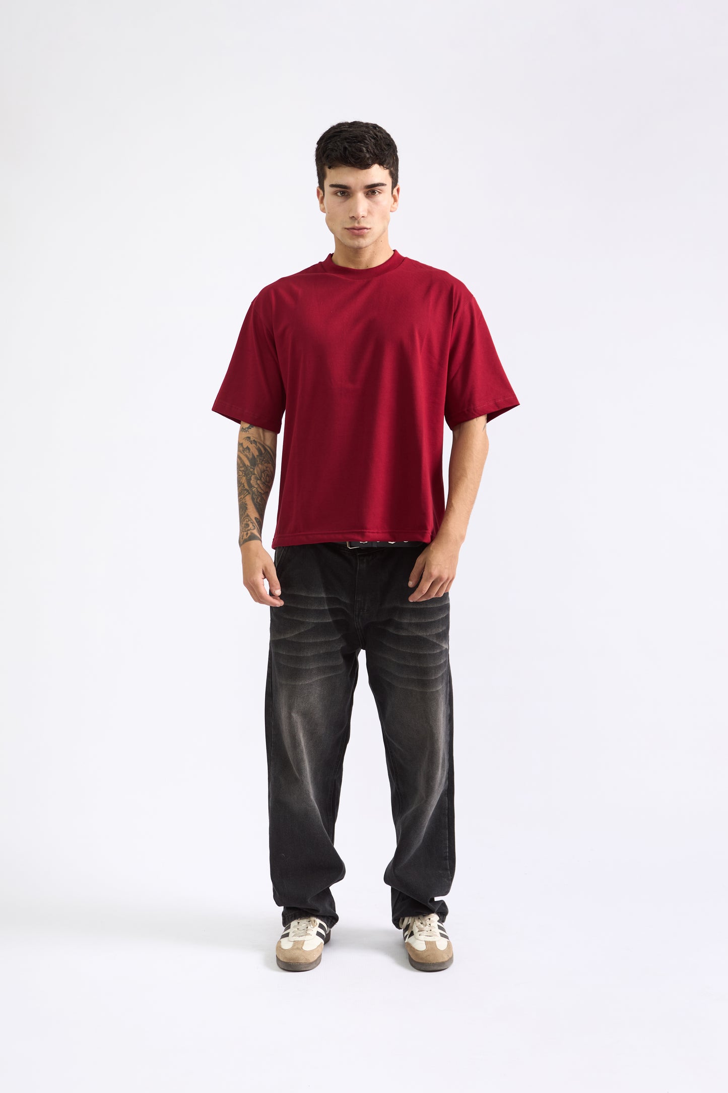 POLO BOXY FIT GUINDA - 100% ALGODON JERSEY 20/1 REACTIVO