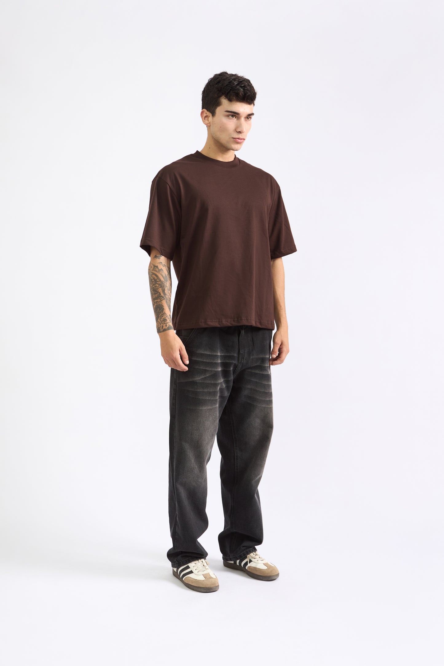 POLO BOXY FIT MARRÓN - 100% ALGODON JERSEY 20/1 REACTIVO