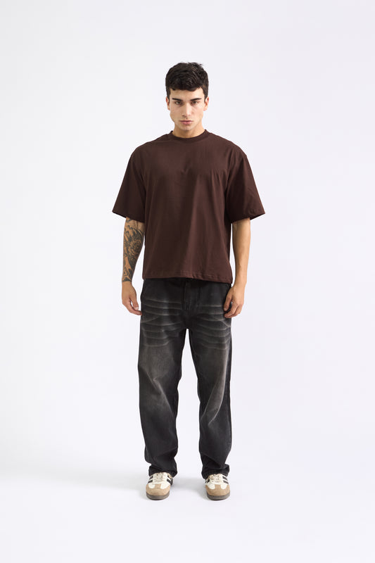POLO BOXY FIT MARRÓN - 100% ALGODON JERSEY 20/1 REACTIVO