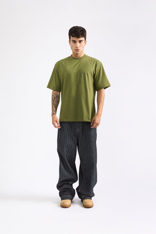 POLO OVERSIZE VERDE PASTO - 100% ALGODON JERSEY 20/1 REACTIVO