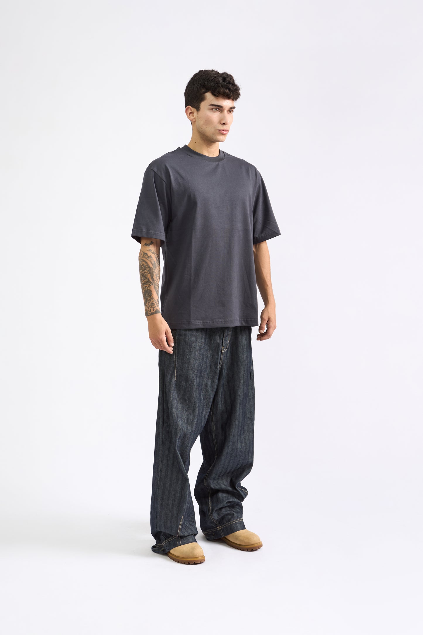 POLO OVERSIZE PLOMO COLEGIAL - 100% ALGODON JERSEY 20/1 REACTIVO
