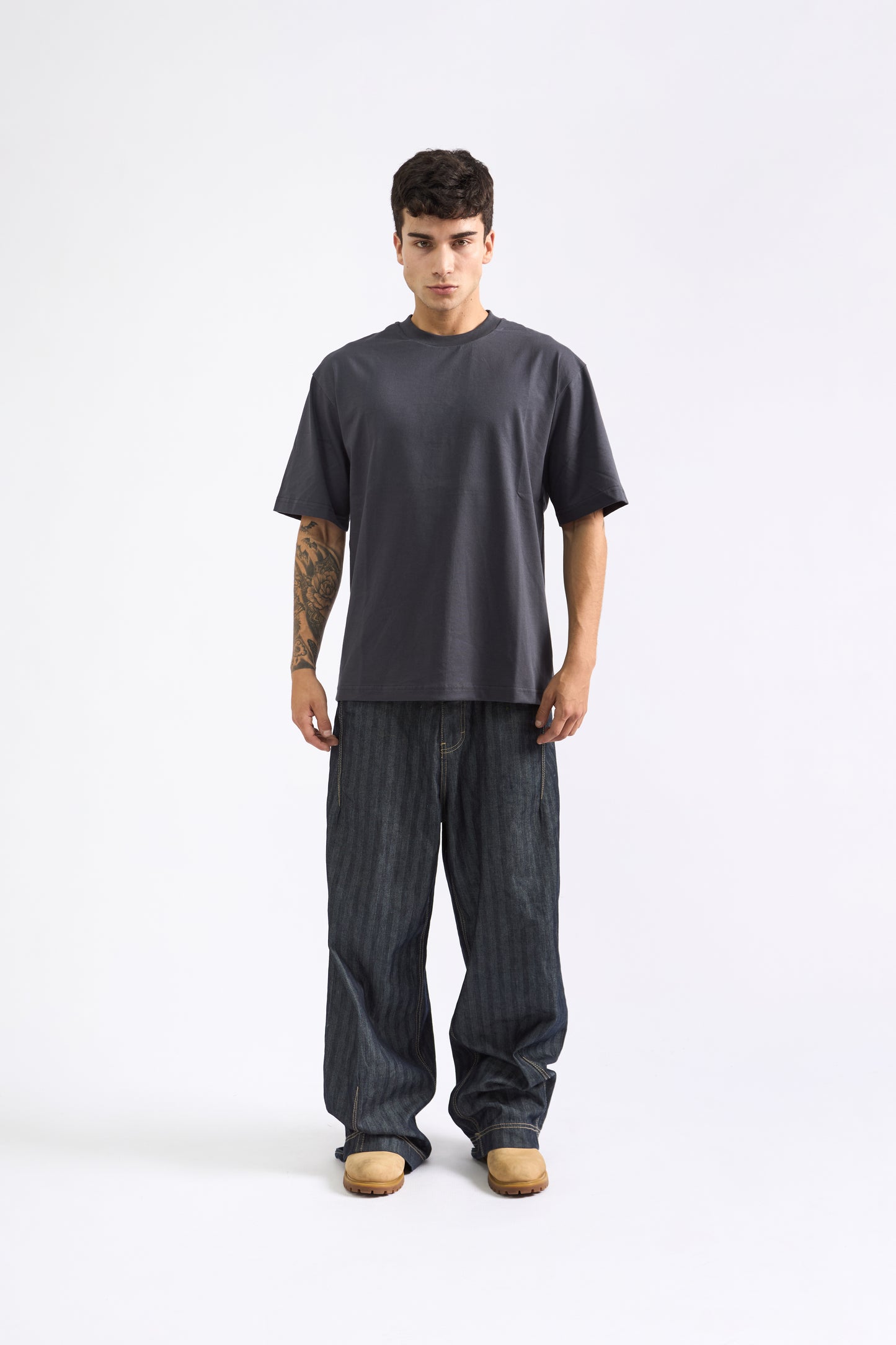 POLO OVERSIZE PLOMO COLEGIAL - 100% ALGODON JERSEY 20/1 REACTIVO