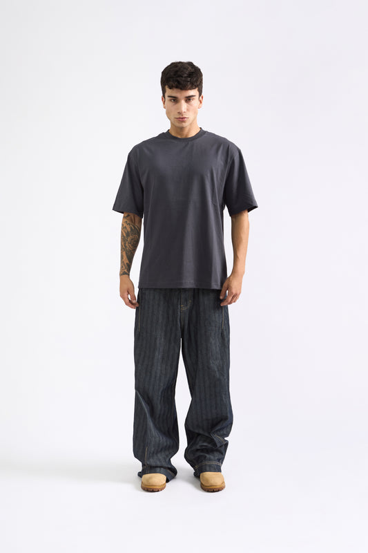 POLO OVERSIZE PLOMO COLEGIAL - 100% ALGODON JERSEY 20/1 REACTIVO
