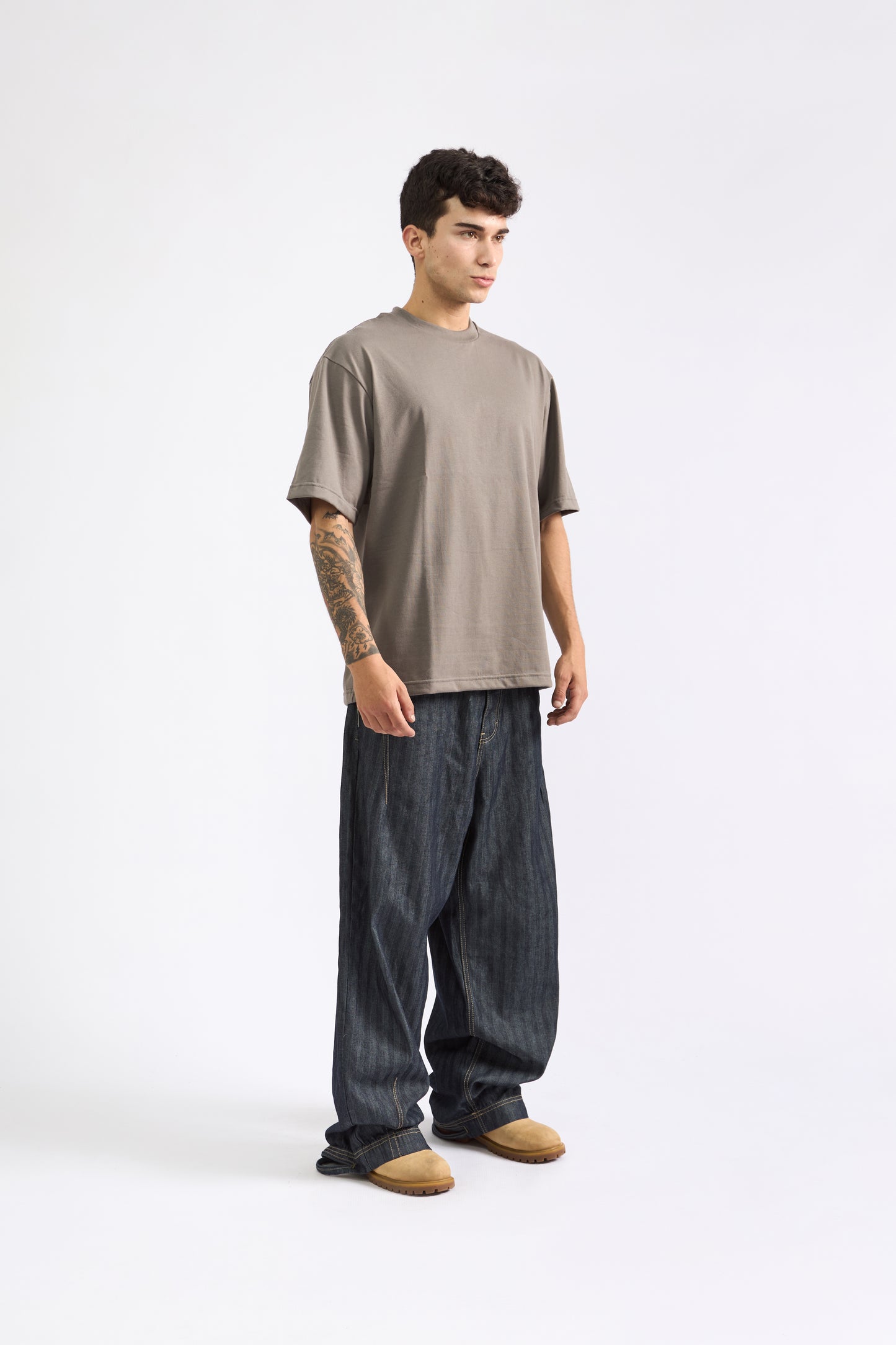 POLO OVERSIZE PLOMO HUMO - 100% ALGODON JERSEY 20/1 REACTIVO