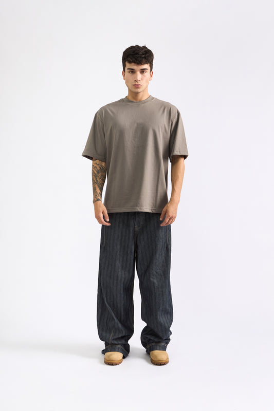 POLO OVERSIZE PLOMO HUMO - 100% ALGODON JERSEY 20/1 REACTIVO