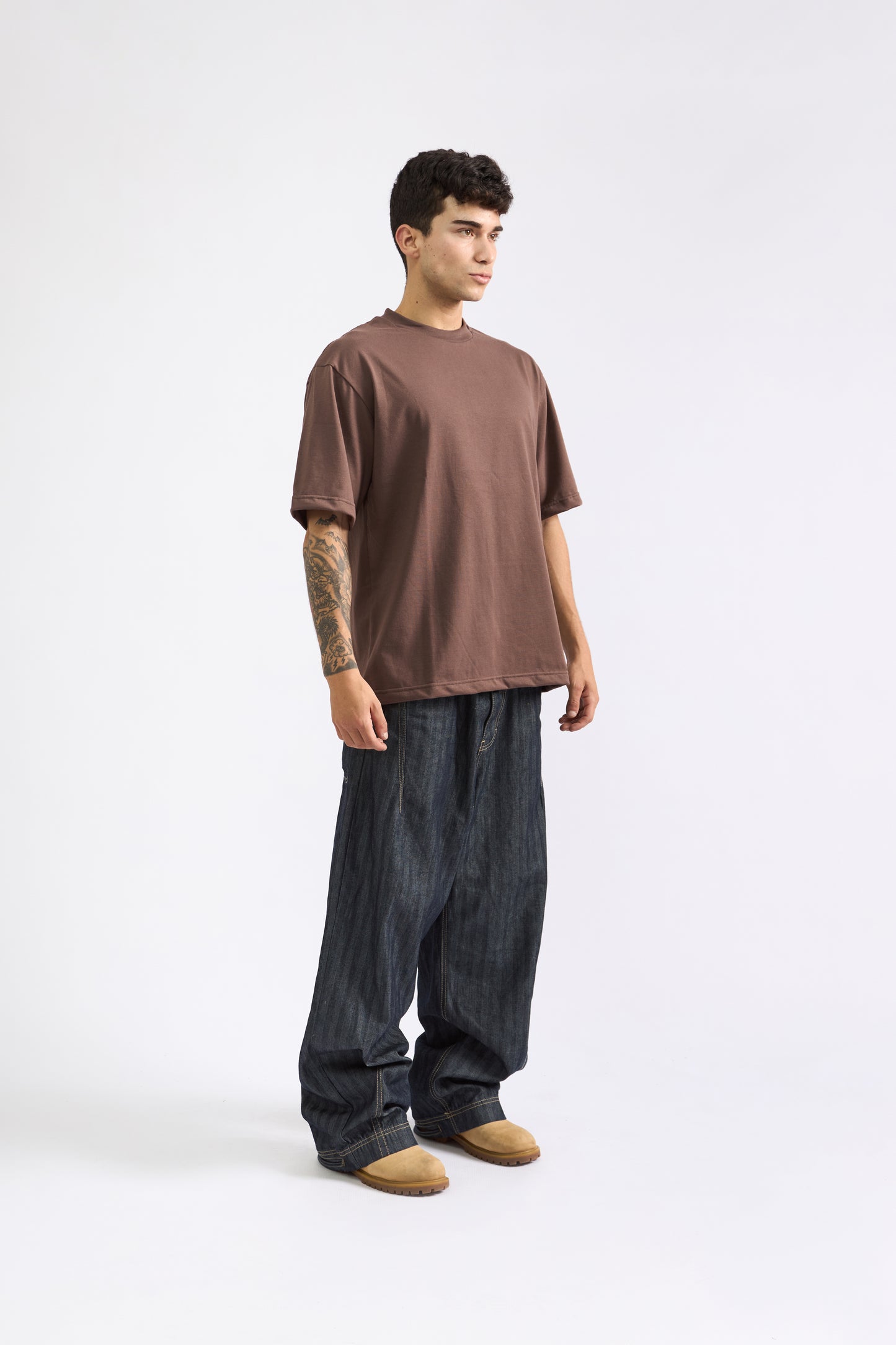 POLO OVERSIZE MARRÓN TOPO - 100% ALGODON JERSEY 20/1 REACTIVO