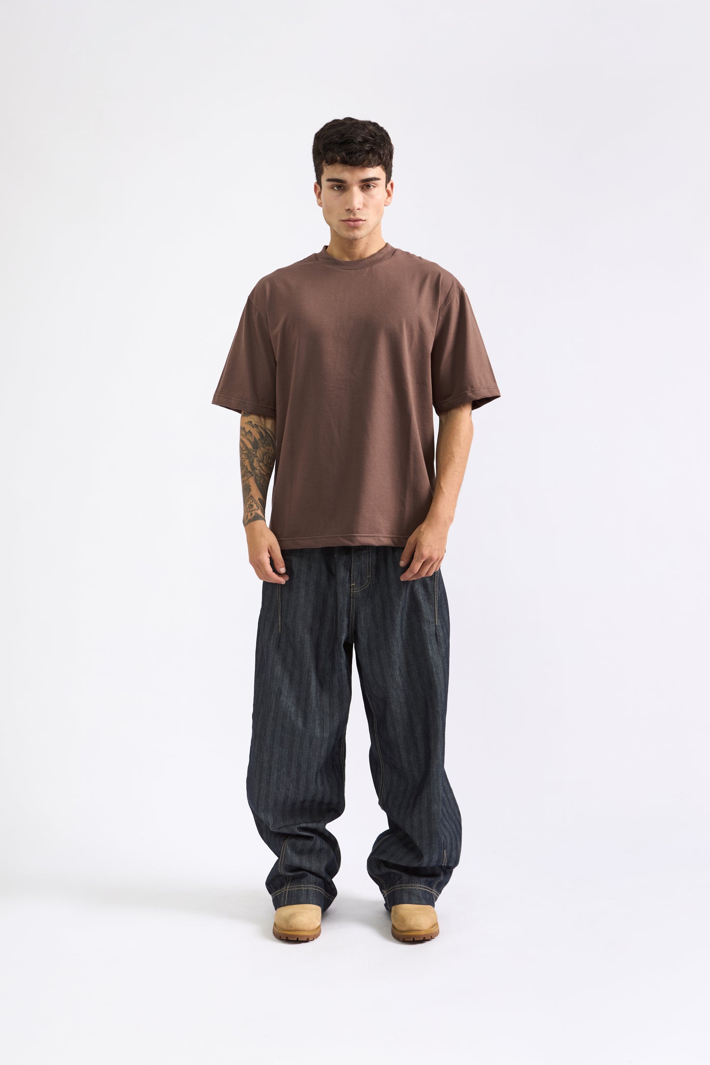 POLO OVERSIZE MARRÓN TOPO - 100% ALGODON JERSEY 20/1 REACTIVO