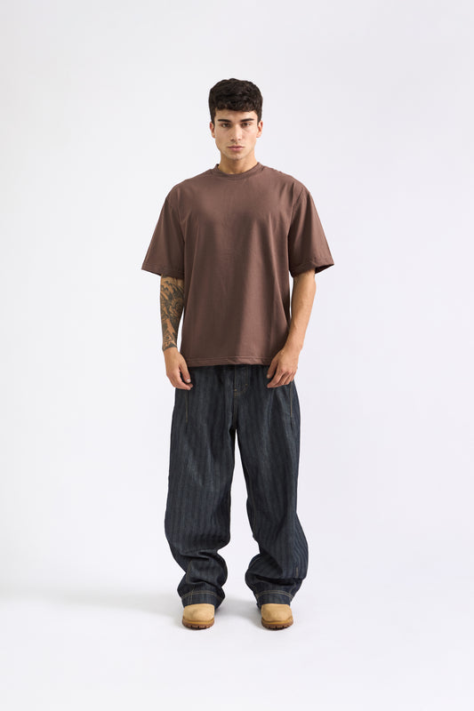 POLO OVERSIZE MARRÓN TOPO - 100% ALGODON JERSEY 20/1 REACTIVO