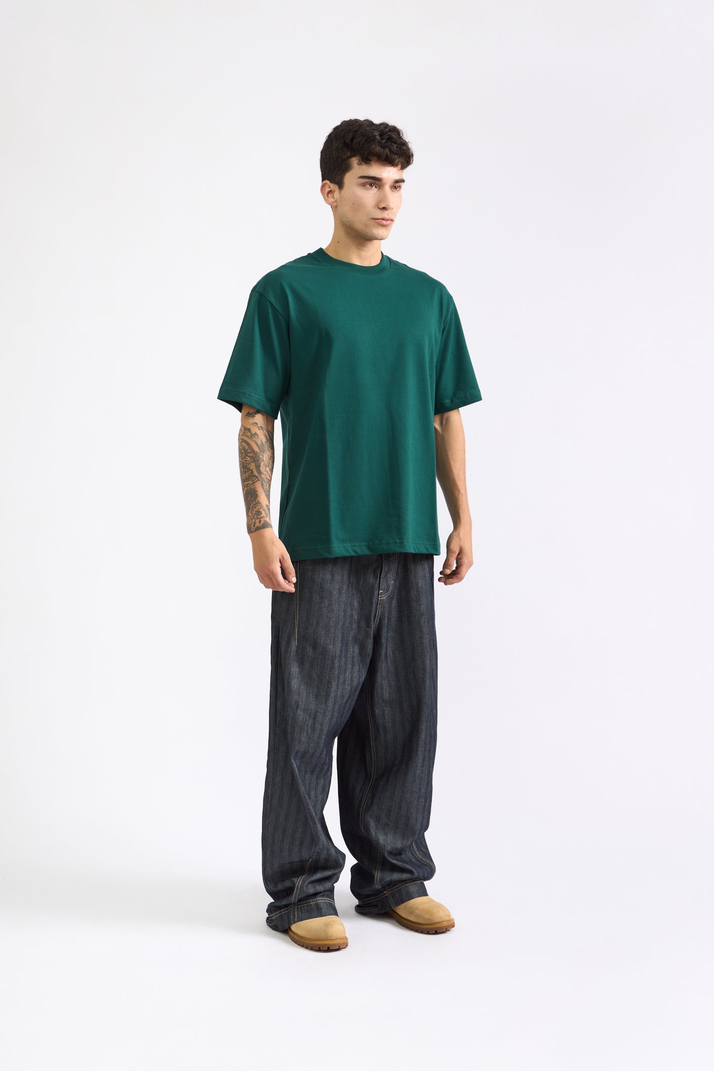 POLO OVERSIZE VERDE BOTELLA - 100% ALGODON JERSEY 20/1 REACTIVO