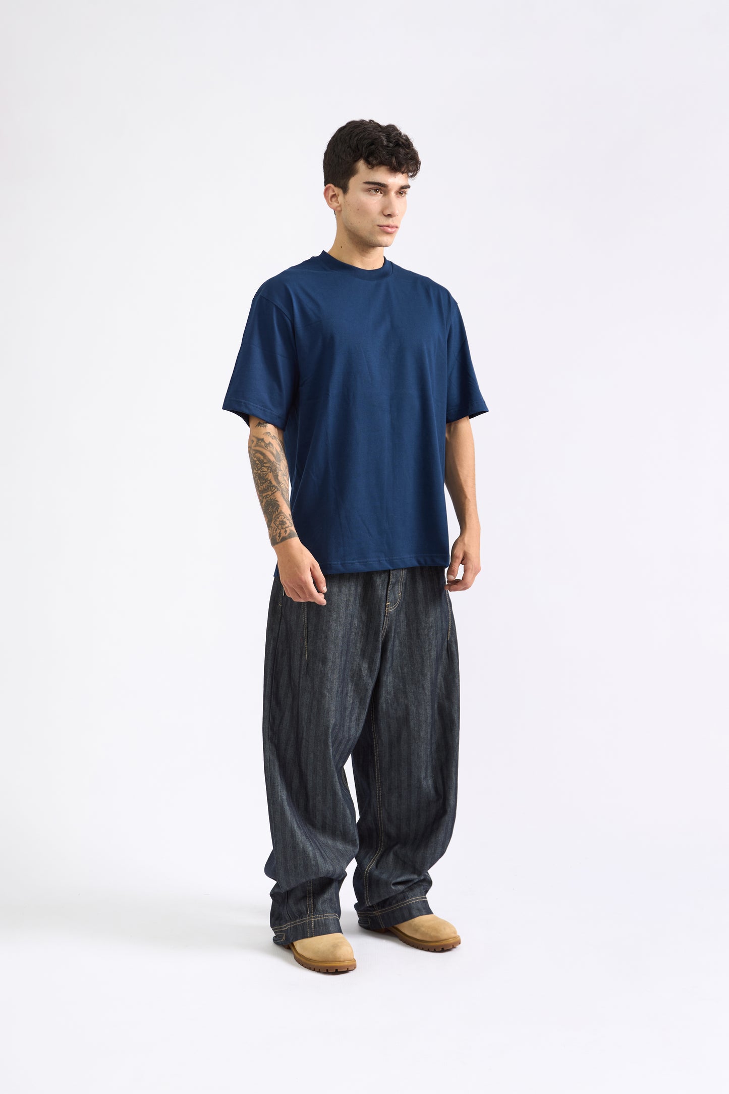 POLO OVERSIZE AZUL ACERO - 100% ALGODON JERSEY 20/1 REACTIVO