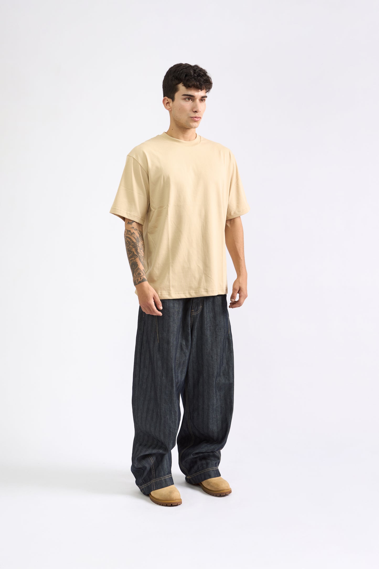 POLO OVERSIZE BEIGE - 100% ALGODON JERSEY 20/1 REACTIVO