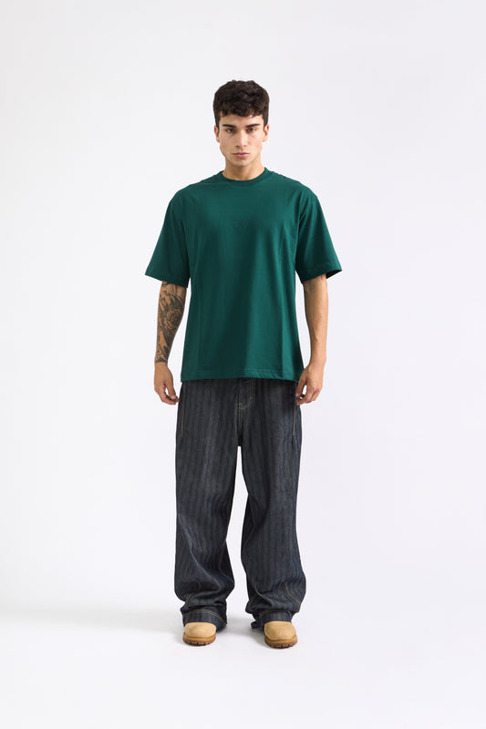 POLO OVERSIZE VERDE BOTELLA - 100% ALGODON JERSEY 20/1 REACTIVO