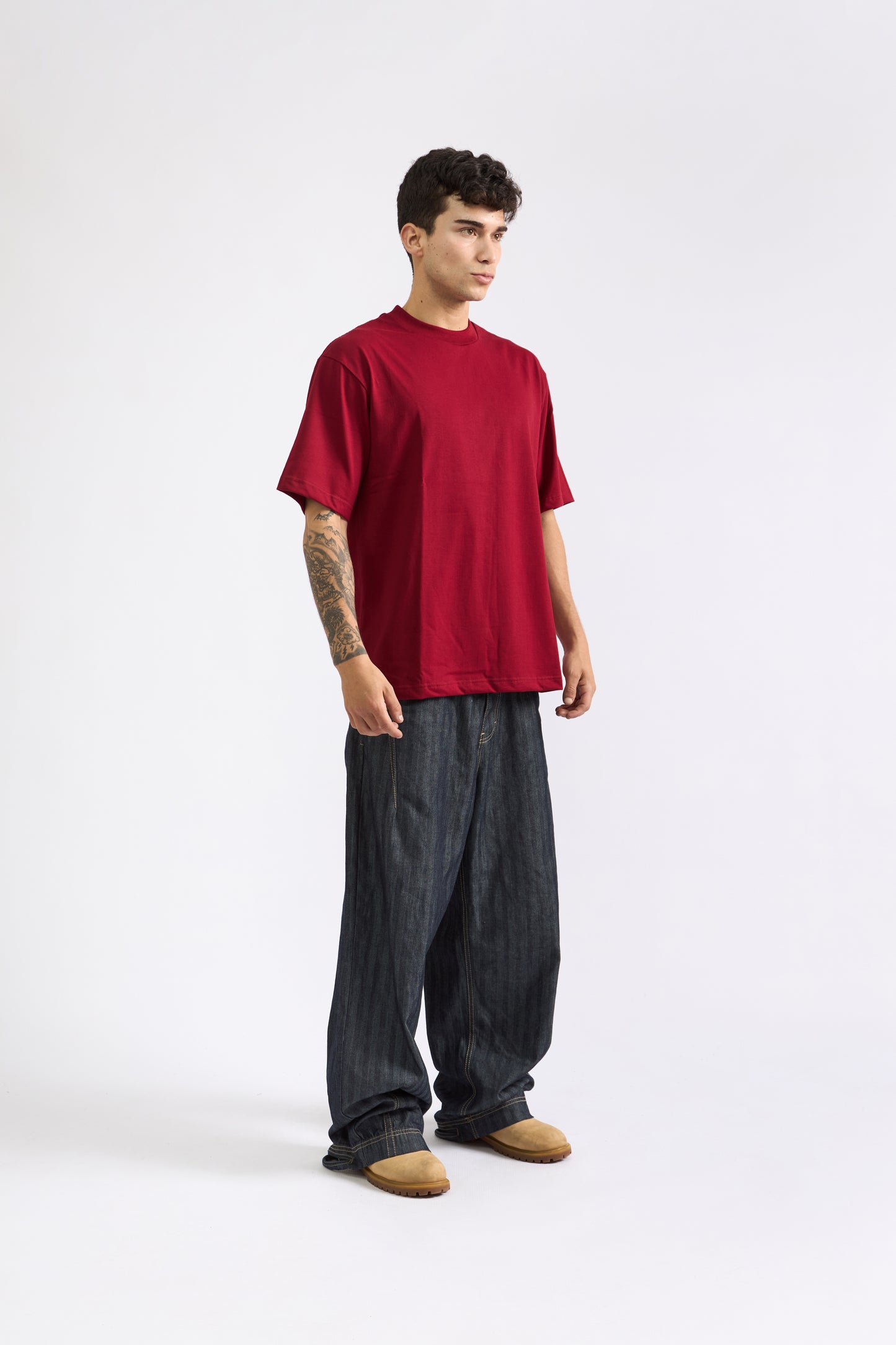 POLO OVERSIZE GUINDA - 100% ALGODON JERSEY 20/1 REACTIVO