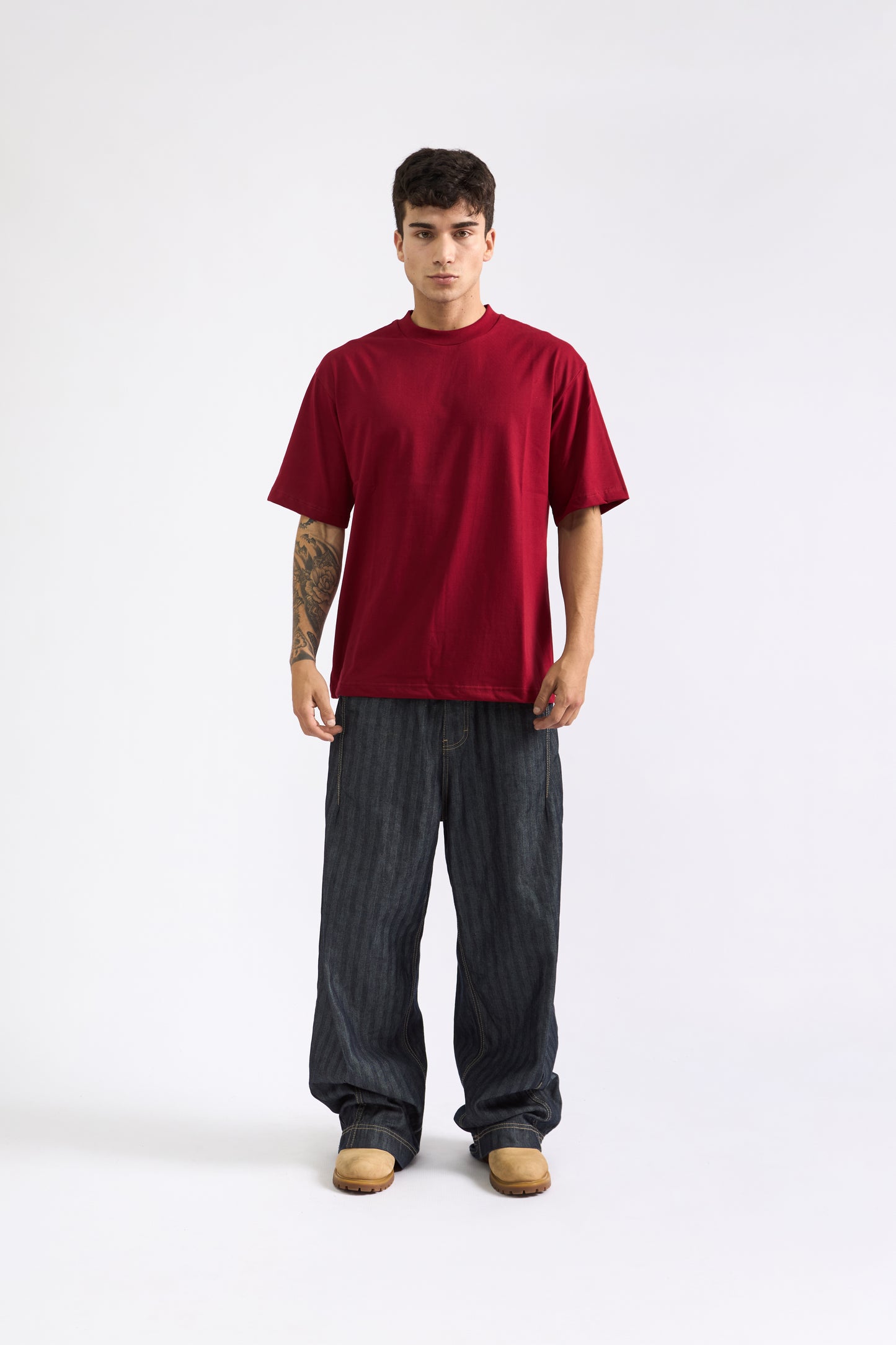 POLO OVERSIZE GUINDA - 100% ALGODON JERSEY 20/1 REACTIVO