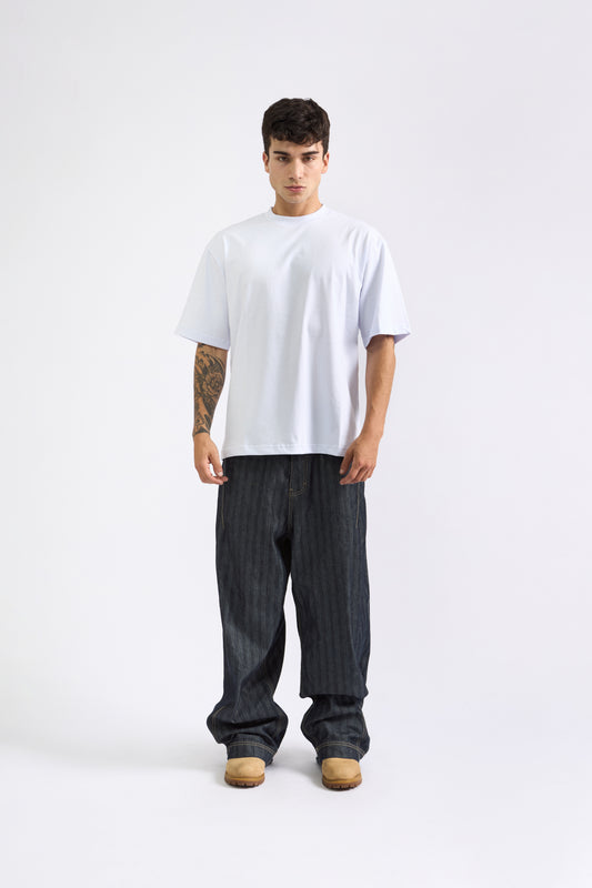 POLO OVERSIZE BLANCO - 100% ALGODON JERSEY 20/1 REACTIVO