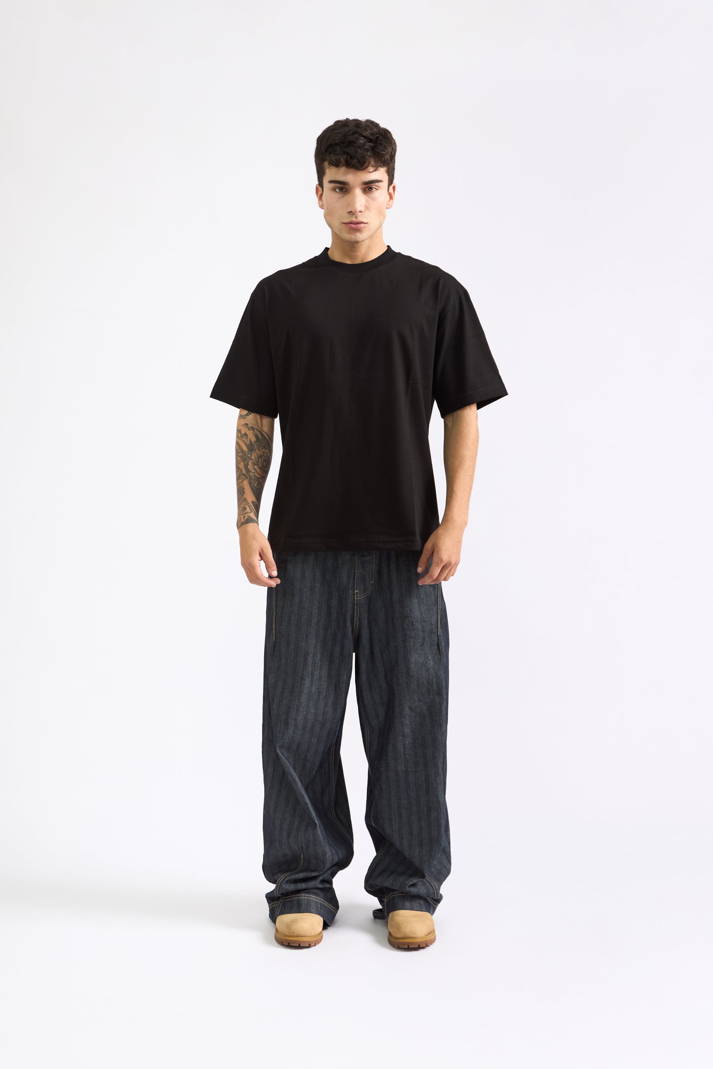 POLO OVERSIZE NEGRO - 100% ALGODON JERSEY 20/1 REACTIVO
